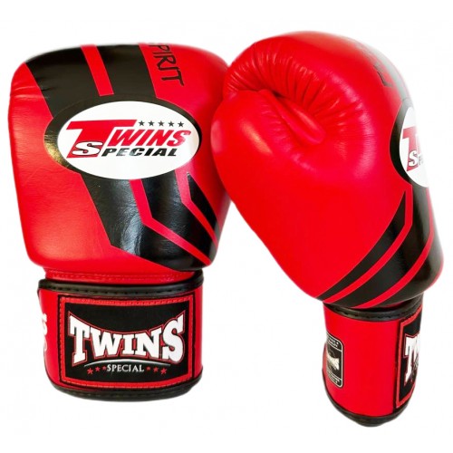 Боксерские перчатки Twins Special с рисунком (FBGV-43 red/black)